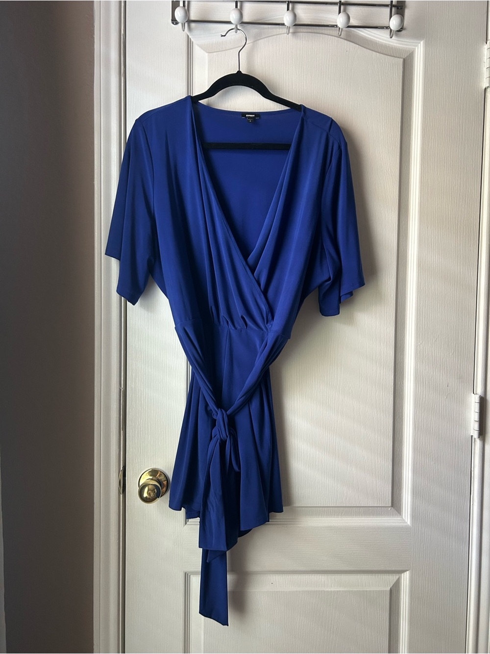 Express Royal Blue V Neck Romper
